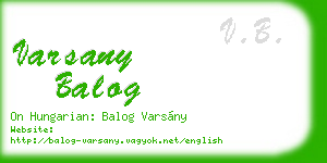 varsany balog business card